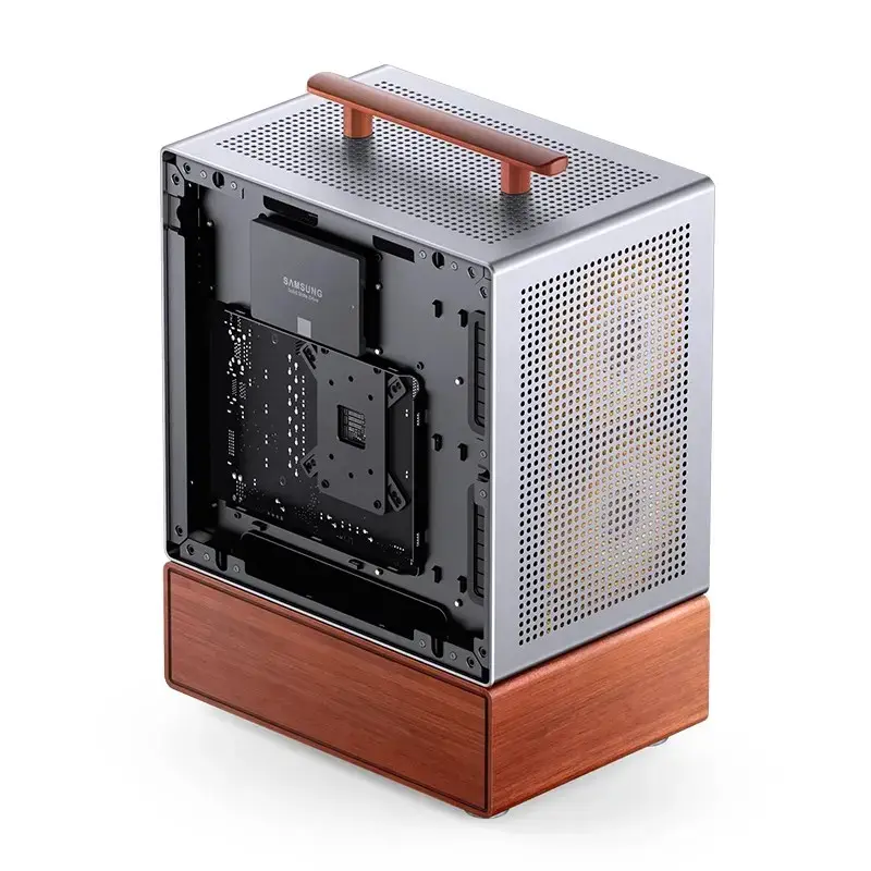 Caja PC Jonsbo T7 Midi Tower mATX Tempered Glass Plata