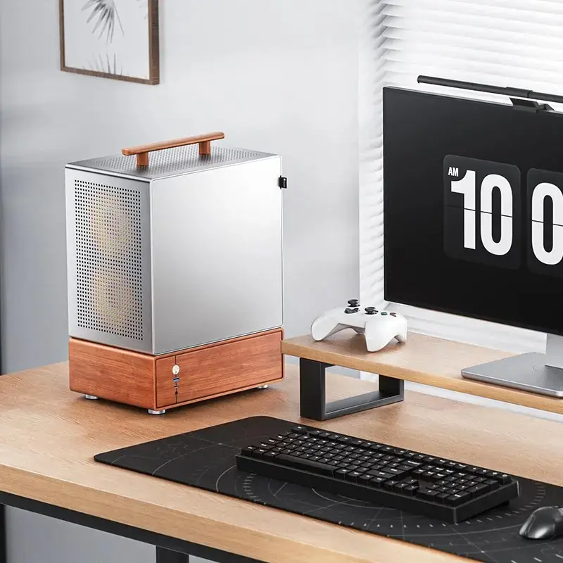 Caja PC Jonsbo T7 Midi Tower mATX Tempered Glass Plata