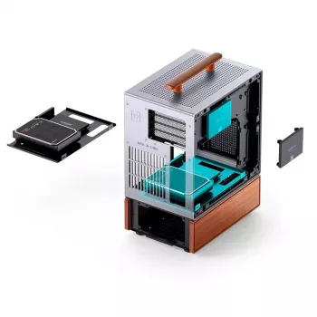 Caja PC Jonsbo T7 Midi Tower mATX Tempered Glass Plata