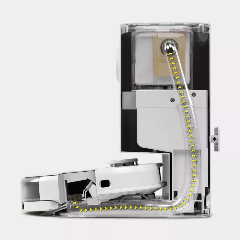Kärcher RCV 5 estación de aspiración 2.269-643.0, base de carga para robot aspirador, 4 l, blanca