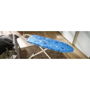 Funda acolchada para tabla de planchar Leifheit 71606 — algodón/poliéster/poliuretano, compatible con 1250 × 400 mm, azul