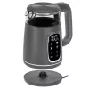 Hervidor de agua eléctrico Adler AD 1305 G — 1,7 L, 2200 W, termostato regulable, indicador LED, gris
