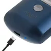 Afeitadora rotativa Adler AD 2937, 2 cabezales giratorios, batería de Li-Ion 250 mAh recargable, lavable, inalámbrica, azul