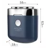 Afeitadora rotativa Adler AD 2937, 2 cabezales giratorios, batería de Li-Ion 250 mAh recargable, lavable, inalámbrica, azul