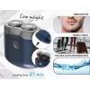 Afeitadora rotativa Adler AD 2937, 2 cabezales giratorios, batería de Li-Ion 250 mAh recargable, lavable, inalámbrica, azul
