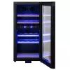 Vinoteca termoeléctrica Adler AD 8080, de libre instalación negra, 24 botellas, 2 zonas, 60 L, control táctil