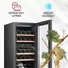 Vinoteca termoeléctrica Adler AD 8080, de libre instalación negra, 24 botellas, 2 zonas, 60 L, control táctil