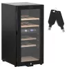 Vinoteca termoeléctrica Adler AD 8080, de libre instalación negra, 24 botellas, 2 zonas, 60 L, control táctil