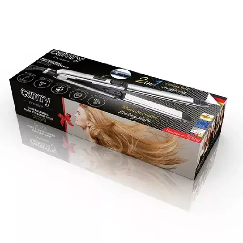 Plancha de pelo Camry Premium CR 2320 500 W acero inoxidable