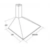 AKPO WK-5 Soft 60 campana extractora de chimenea de pared, 60 cm, LED, acero inoxidable