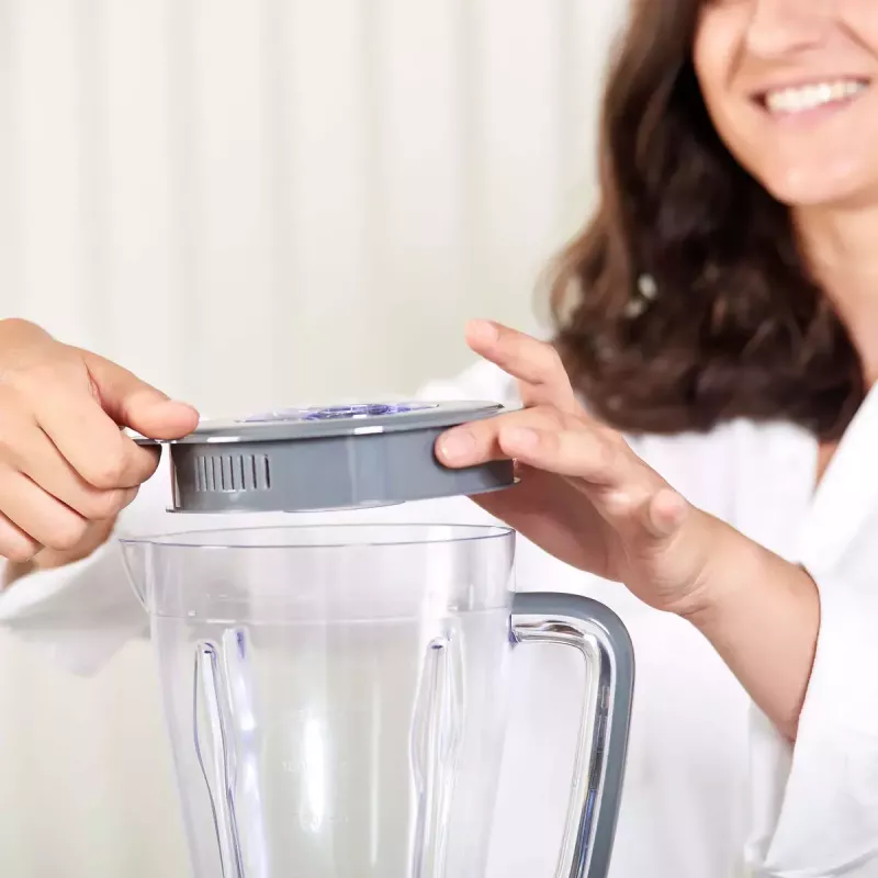 Batidora de mesa Black & Decker BXJB500E – 1,5 L jarra de vidrio, 500 W, 2 velocidades, pulsación, Ice-Crush