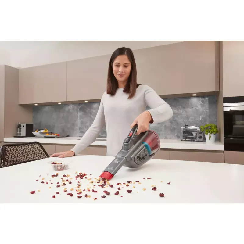 Aspirador de mano Black & Decker BHHV315J — 12V inalámbrico, 20 AW de potencia de succión, 0,7 L sin bolsa, 16 min de autonomía