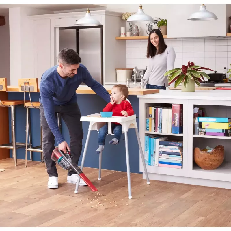 Aspirador de mano Black & Decker BHHV315J — 12V inalámbrico, 20 AW de potencia de succión, 0,7 L sin bolsa, 16 min de autonomía