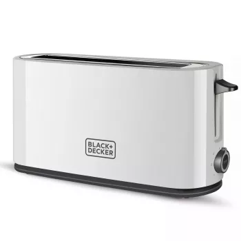 Tostadora Black & Decker BXTO1001E 1 ranura 1000 W blanca, 7 niveles de tostado, ranura larga