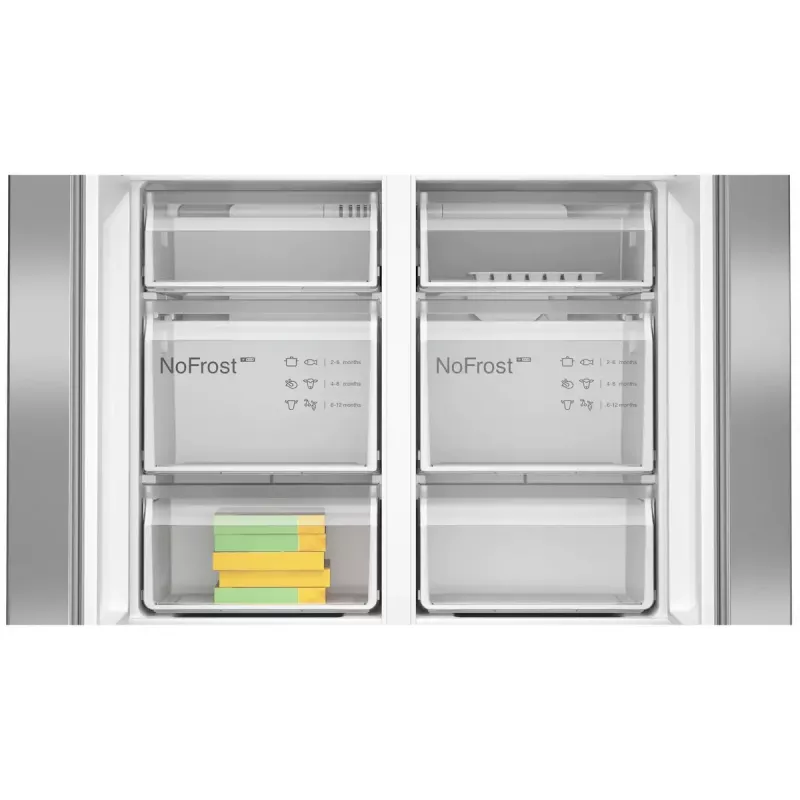 Frigorífico side-by-side Bosch Serie 4 KFN96VPEA, 605 L (frigorífico 405 L / congelador 200 L), NoFrost, acero inoxidable