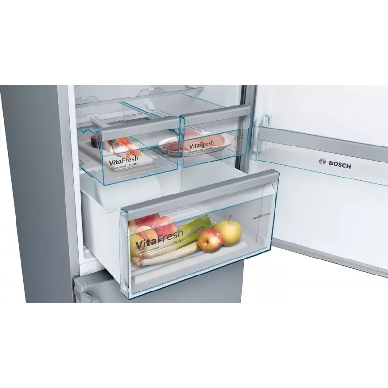 Frigorífico combi Bosch Serie 4 KGN397IEQ independiente 368 L acero inoxidable