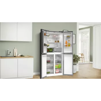 Frigorífico side-by-side Bosch Serie 4 KMC85LBEA, independiente, 547 l, negro