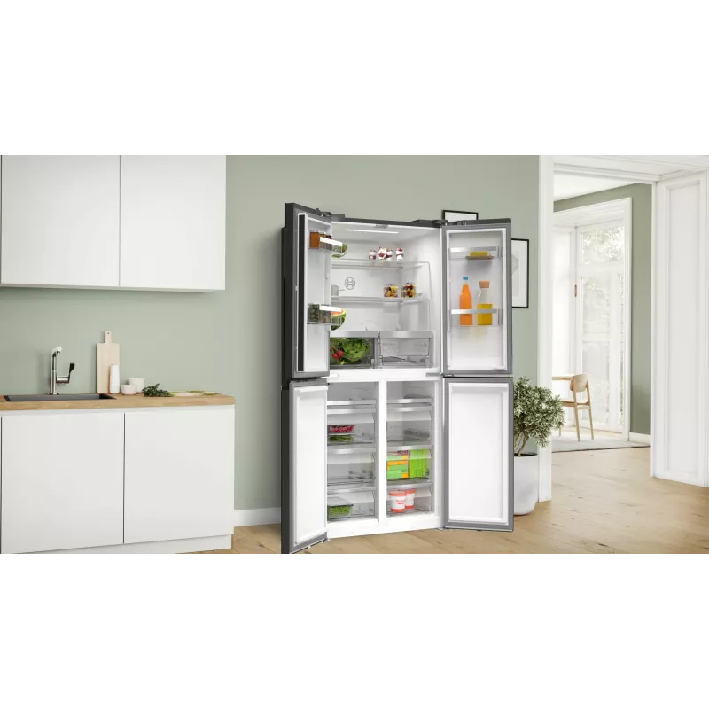 Frigorífico side-by-side Bosch Serie 4 KMC85LBEA, independiente, 547 l, negro