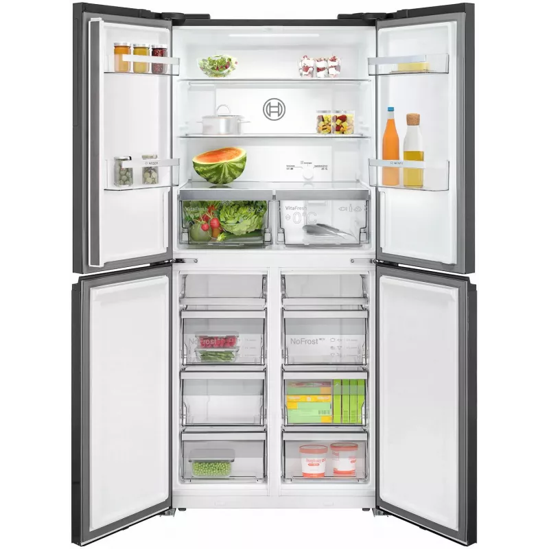 Frigorífico side-by-side Bosch Serie 4 KMC85LBEA, independiente, 547 l, negro