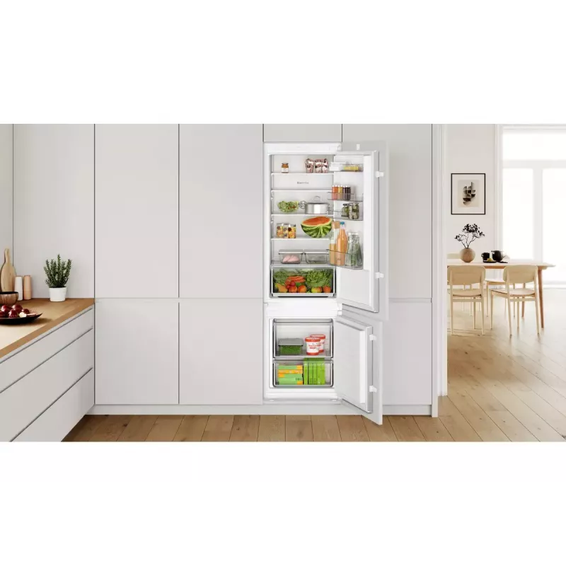 Frigorífico combi Bosch Serie 2 KIV87NSE0 empotrable 270 L blanco