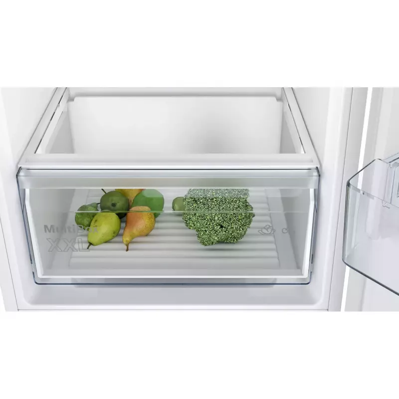 Frigorífico combi empotrable Bosch Serie 2 KIV86NSE0 — 267 L, congelador inferior, blanco, 177,2×54,1×54,8 cm, clase de eficiencia energética E