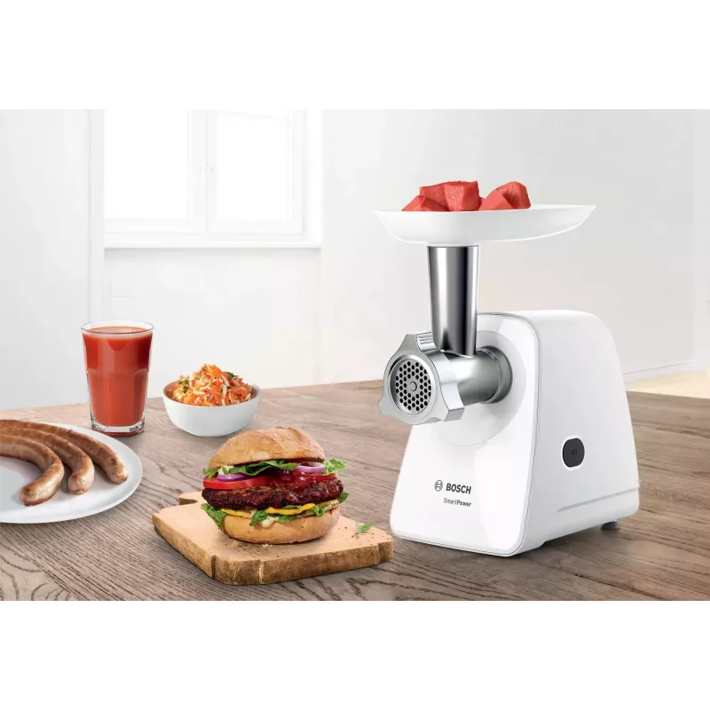 Picadora de carne Bosch MFW2520W 1500 W acero inoxidable, blanca