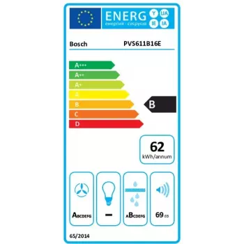 Placa de inducción Bosch Serie 4 PVS611B16E negra de empotrar 59,2 cm con zonas de inducción 4 zona(s) y campana extractora integrada