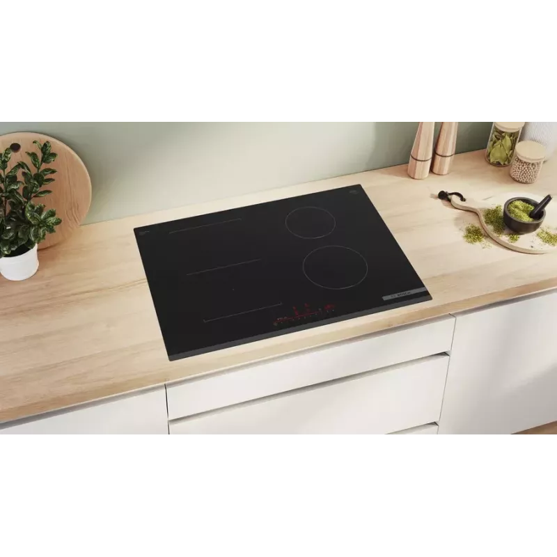 Placa de inducción Bosch Serie 6 PVS731HB1E negra de empotrar 70 cm con zonas de inducción 4 zona(s)