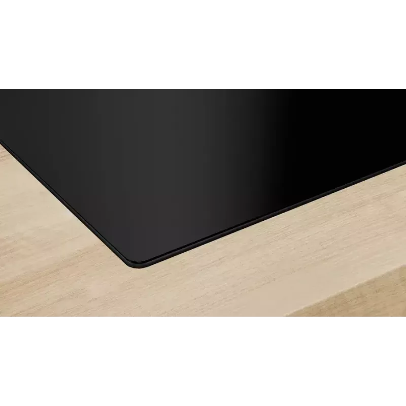 Placa de inducción Bosch Serie 4 PVS811B16E, 80 cm, 4 zonas con control táctil, sin marco, negra