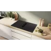 Placa de inducción Bosch Serie 4 PVS811B16E, 80 cm, 4 zonas con control táctil, sin marco, negra