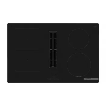 Placa de inducción Bosch Serie 4 PVS811B16E, 80 cm, 4 zonas con control táctil, sin marco, negra