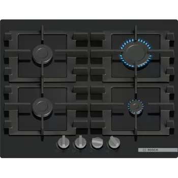 Placa de gas Bosch Serie 4 PNP6B6K40 negra de empotrar 60 cm gas 4 zona(s)