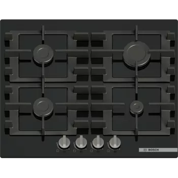 Placa de gas Bosch Serie 4 PNP6B6K40 negra de empotrar 60 cm gas 4 zona(s)
