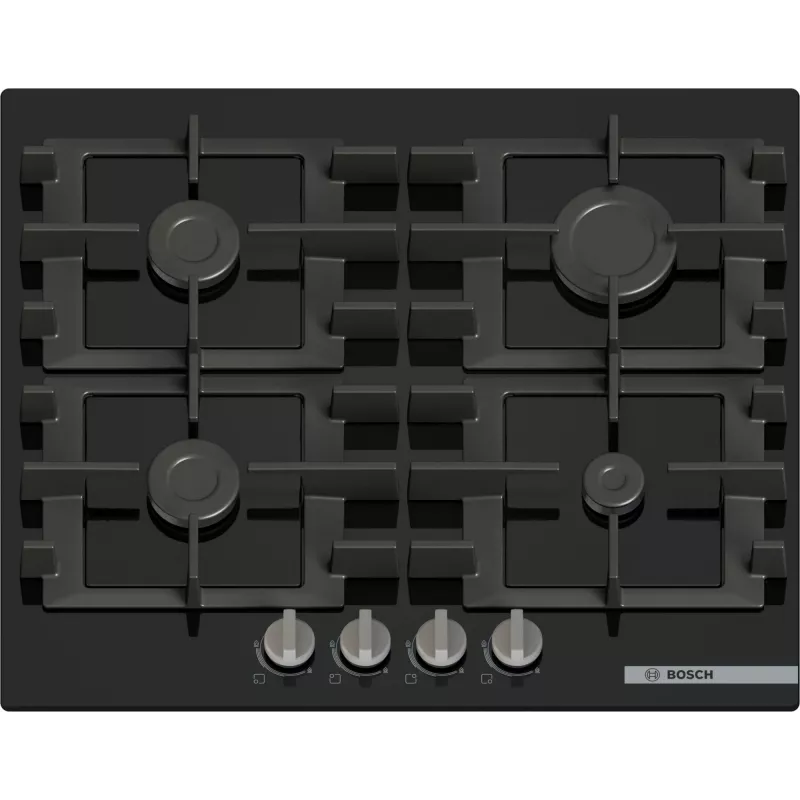 Placa de gas Bosch Serie 4 PNP6B6K40 negra de empotrar 60 cm gas 4 zona(s)