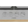 Placa de gas de empotrar Bosch PCH6A5I90 — 60 cm, acero inoxidable, 4 zonas de gas + 1 wok, Flame Select, soportes de hierro fundido