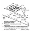 Placa de gas de empotrar Bosch PCH6A5I90 — 60 cm, acero inoxidable, 4 zonas de gas + 1 wok, Flame Select, soportes de hierro fundido
