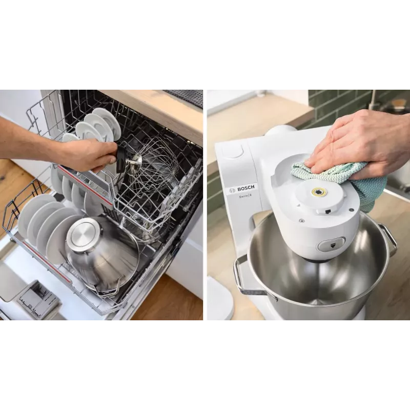 Bosch Serie 6 MUMS6EW22 robot de cocina, 1600 W, set de repostería, accesorio de batidora, blanco/acero inoxidable