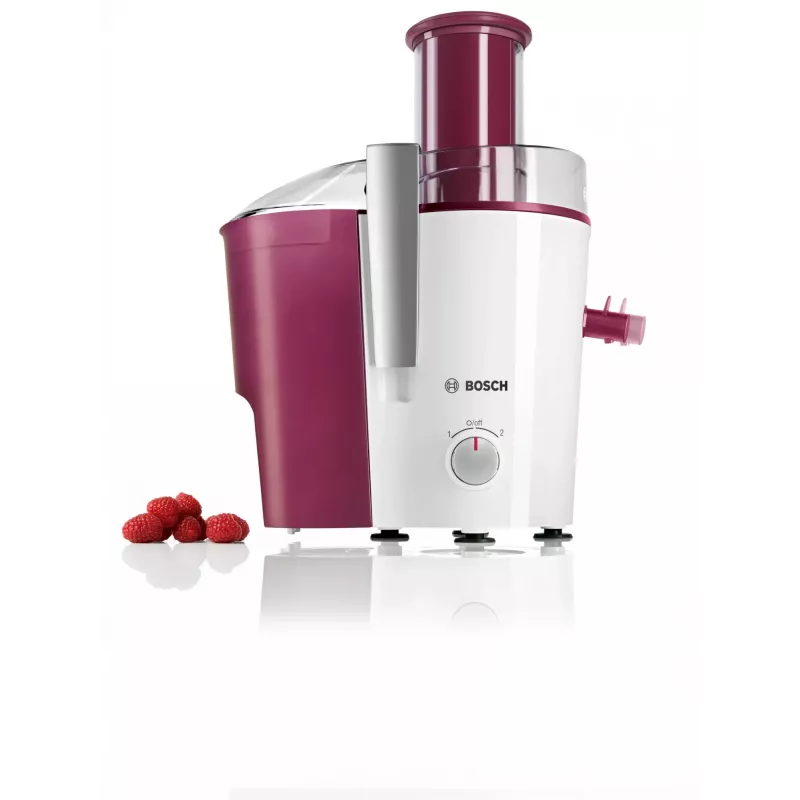 Exprimidor centrífugo Bosch MES25C0 700 W rojo cereza (fruta), transparente, blanco
