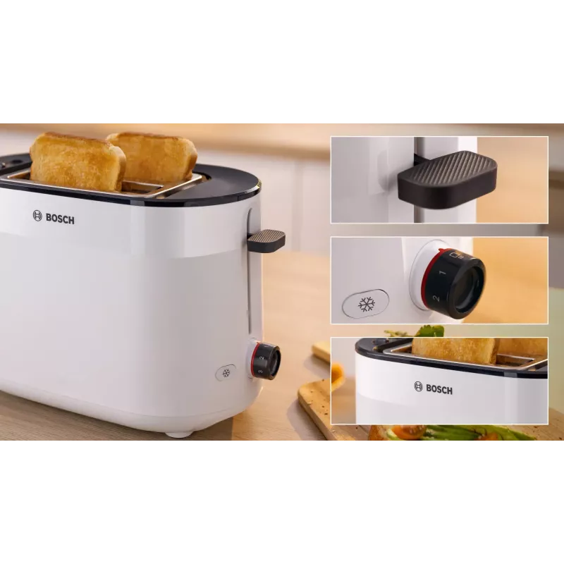 Tostadora Bosch TAT2M121 6 2 rebanadas 950 W blanca