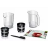 Exprimidor lento Bosch MESM500W — motor de 150 W, recipiente de zumo de 1 L, compacto 152×152×427 mm, blanco/negro