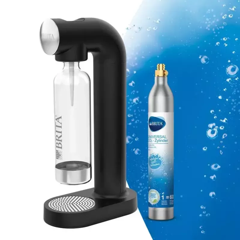Gasificador BRITA sodaONE negro silver — gasificador, 60 L de rendimiento, sin BPA, 450×129×240 mm