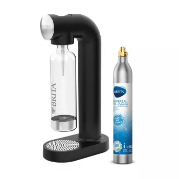 Gasificador BRITA sodaONE negro silver — gasificador, 60 L de rendimiento, sin BPA, 450×129×240 mm