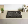 Placa de gas integrable Candy Idea CHW6LBB negra 60 cm 4 zonas
