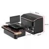 Freidora de aire Cosori Dual Blaze Twinfry Chef Edition doble 10 L de pie 2800 W gris oscuro, oro rosa