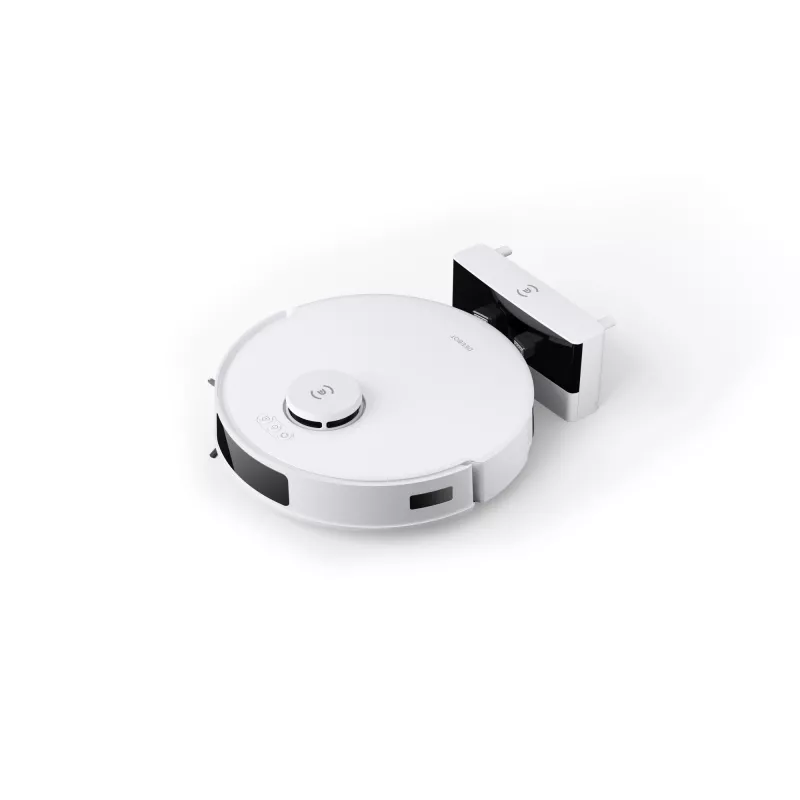 Ecovacs Deebot N20 Plus robot aspirador y friegasuelos con estación PureCyclone, sin bolsa, 0,4 l, 5200 mAh, 300 min, 96 mm de altura, blanco