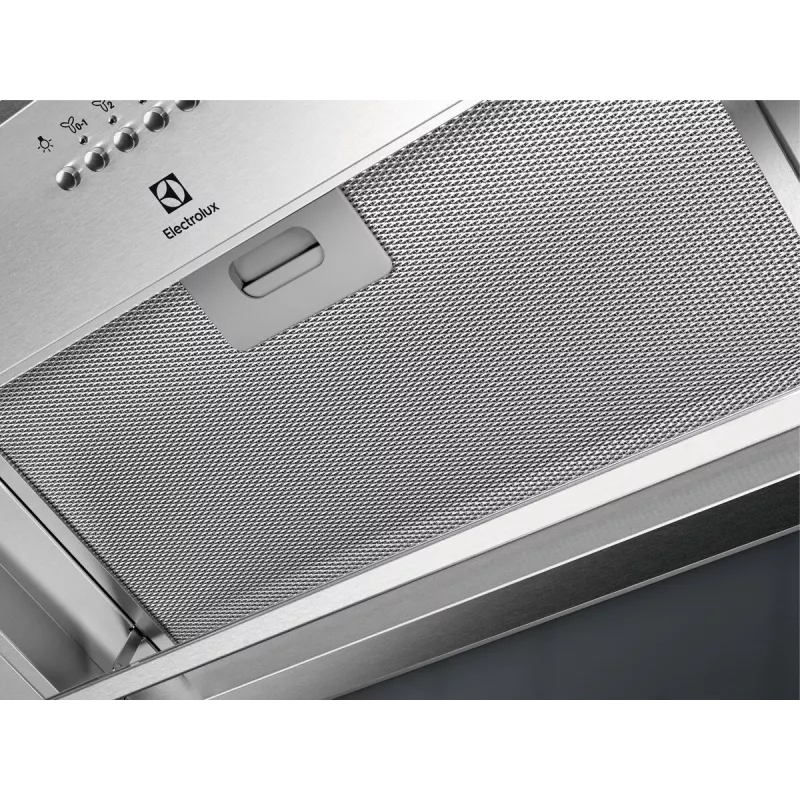 Electrolux LFG516X campana extractora integrable, 54 cm, 600 m³/h (modo intensivo), 3 velocidades, LED, mando a distancia, acero inoxidable