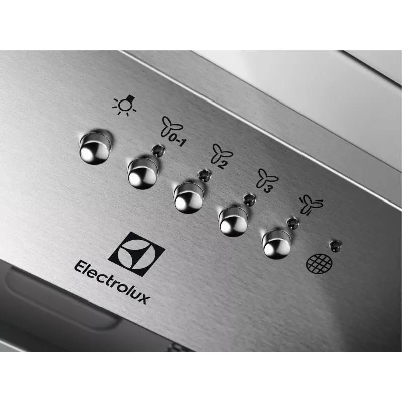 Electrolux LFG516X campana extractora integrable, 54 cm, 600 m³/h (modo intensivo), 3 velocidades, LED, mando a distancia, acero inoxidable