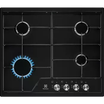 Electrolux EGS6424K, negro, integrable, 60 cm, gas, 4 zonas de cocción