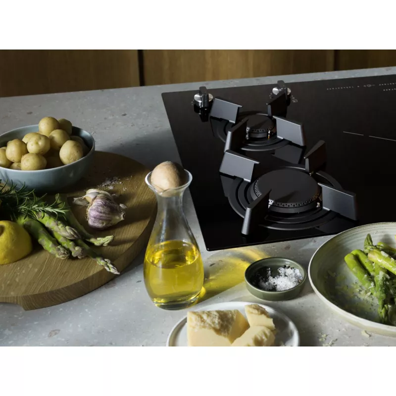 Electrolux KDI641723K placa negro integrable 60 cm mixta 4 zonas, mandos giratorios, táctil