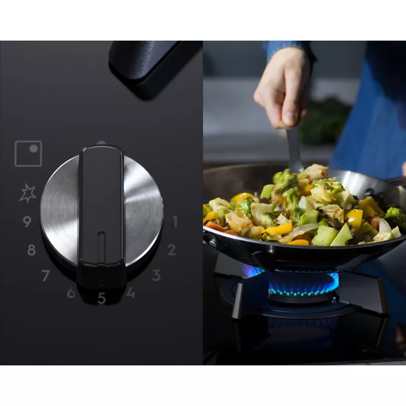 Electrolux KDI641723K placa negro integrable 60 cm mixta 4 zonas, mandos giratorios, táctil